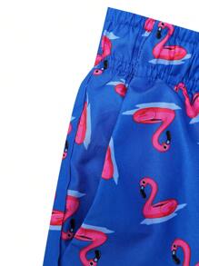 Surfspeed Shorts de playa impresos para hombres con cintura con cordón - Multicolor - Ver 3