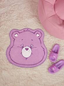 SHEIN X Care Bears 1 件爱心熊图案地毯，礼物 - 紫色 - 查看 5