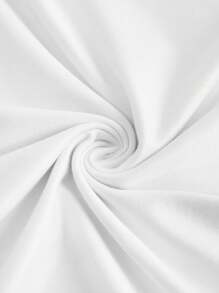 Slaydiva Casual Minimalist Cartoon Orange Bear Graphic Fitted Round Neck Short Sleeve T-Shirt For Plus Size Women, Suitable For Summer