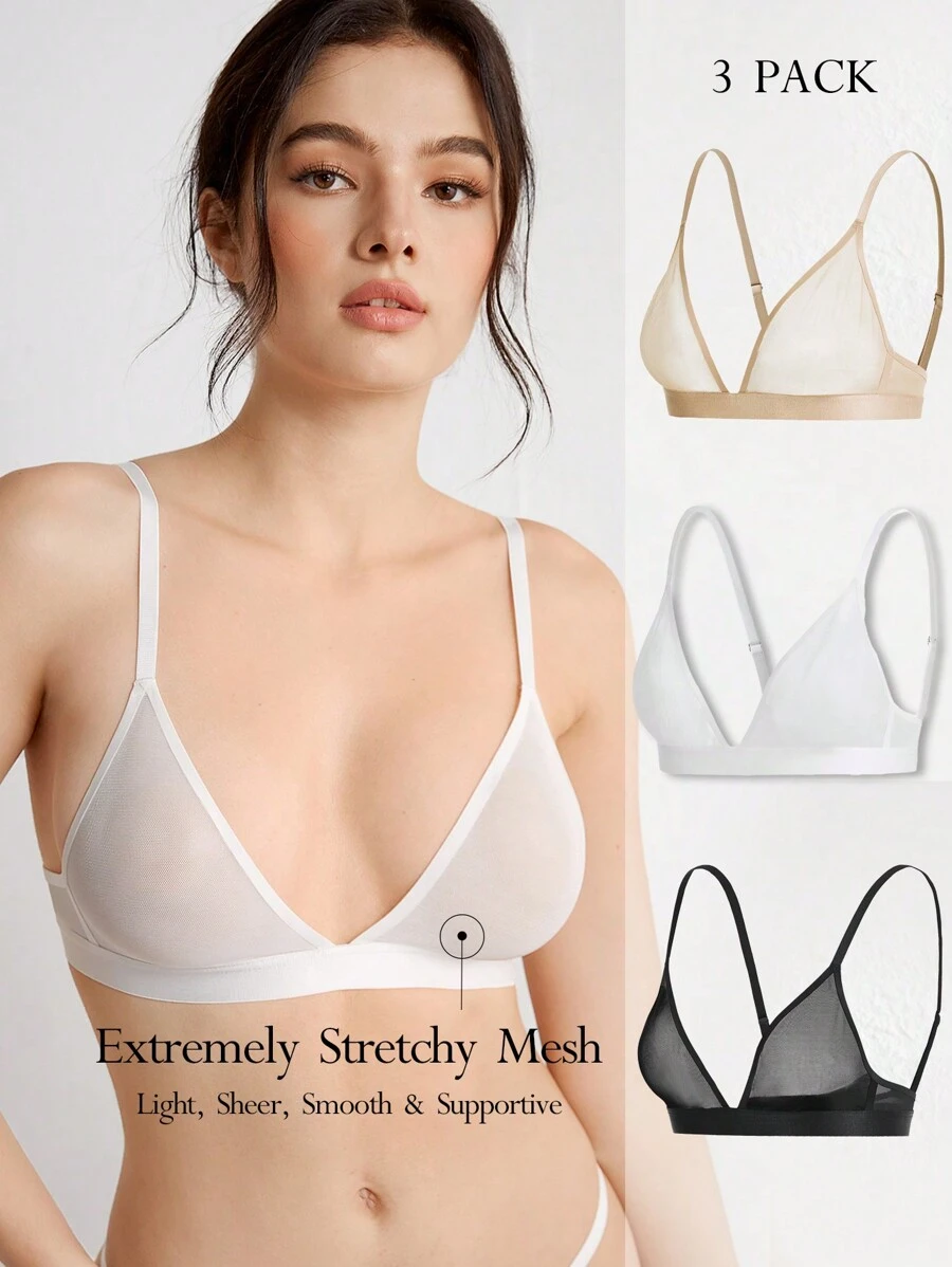 Ocili Leisure Color-Blocked Edged Bra Lingerie - Multicolor - View 1
