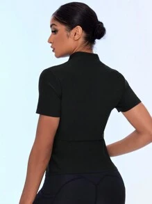 Gameset SHEIN Sport Back Printed Reflective Slogan Graphic Tank Top For Sweating In Sports Sauna Suit Rapid Sweat And Body Shaping - Black - View 4