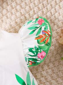 女婴背心套装 - 綠色 - 查看 3