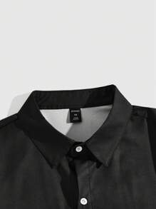 ROMWE MEN Street Life Herrenmode Sommer bedrucktes locker lässiges Kurzarm-Strandhemd