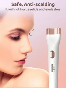 Teckwe 加热睫毛夹，可充电睫毛卷翘工具，10S 快速加热和 3 级温度调节，24 小时持久，适合女性持久自然睫毛情人节礼物圣诞礼物，秋冬季假期必备品露营度假必需品度假配件，露营用品 - 白色 - 查看 5