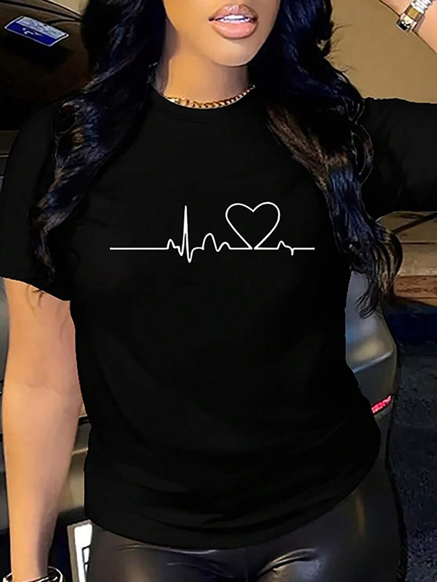 Black Queen   Dripping Art Women's Plus Casual Tee T Shirt