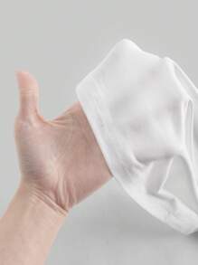 Slaydiva Casual Minimalist Cartoon Orange Bear Graphic Fitted Round Neck Short Sleeve T-Shirt For Plus Size Women, Suitable For Summer