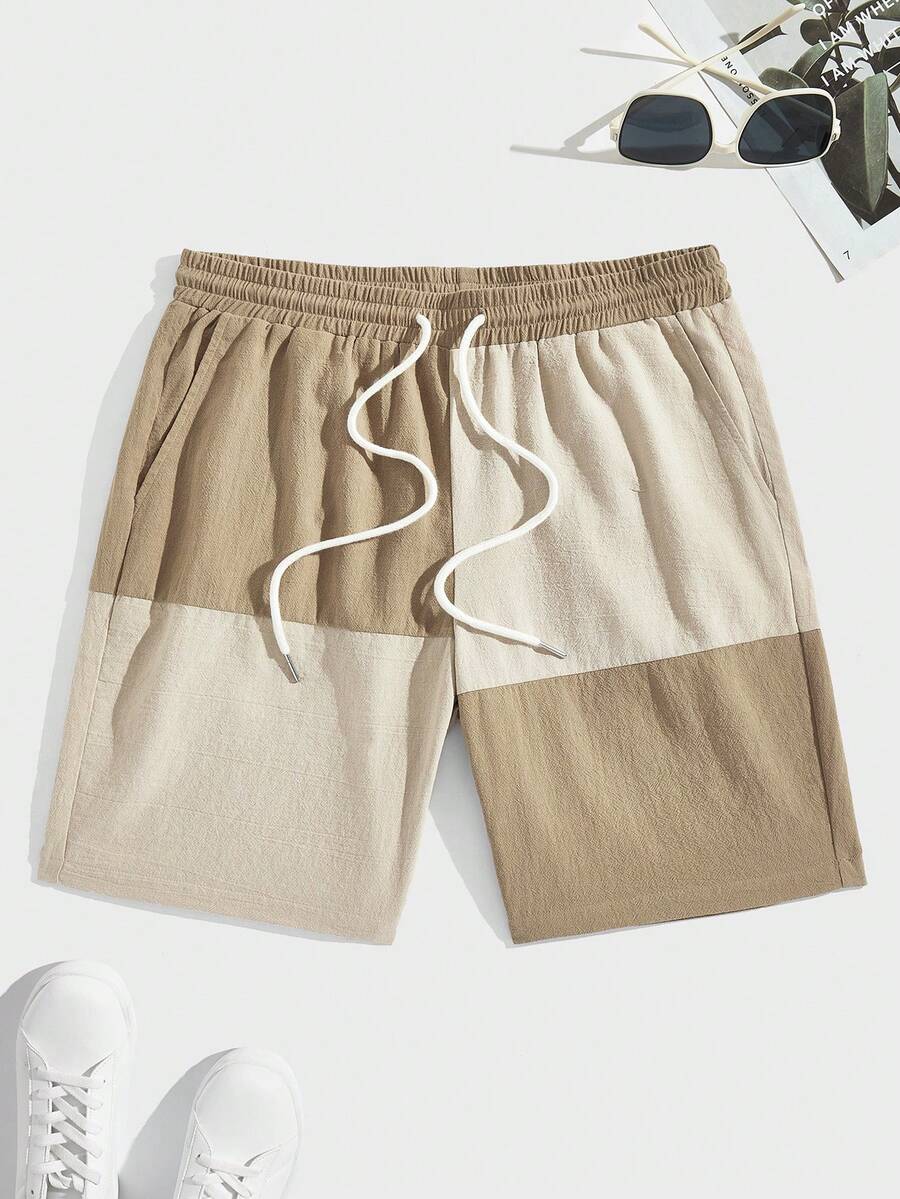 Manfinity Homme 男士休閒寬鬆織短褲 - 彩色 - 查看 1