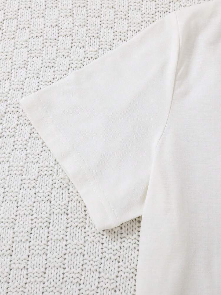 Teenage Girls' Pink Plaid Flame Retardant Long Pants And Shorts Set With Round Neck Short Sleeve 3-Piece Home Outfit