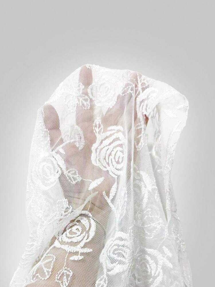 Women's Summer White See-Through Floral Lace Sleeveless Dress. Perfect For Summer Parties.