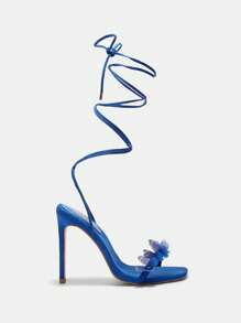 CUCCOO CHICEST Sandalias de tacón alto de moda para mujeres, para Halloween - Azul - Ver 5