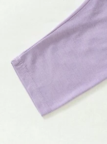 嬰兒女寶寶純色彈性腰長褲底褲 - 彩色 - 查看 6