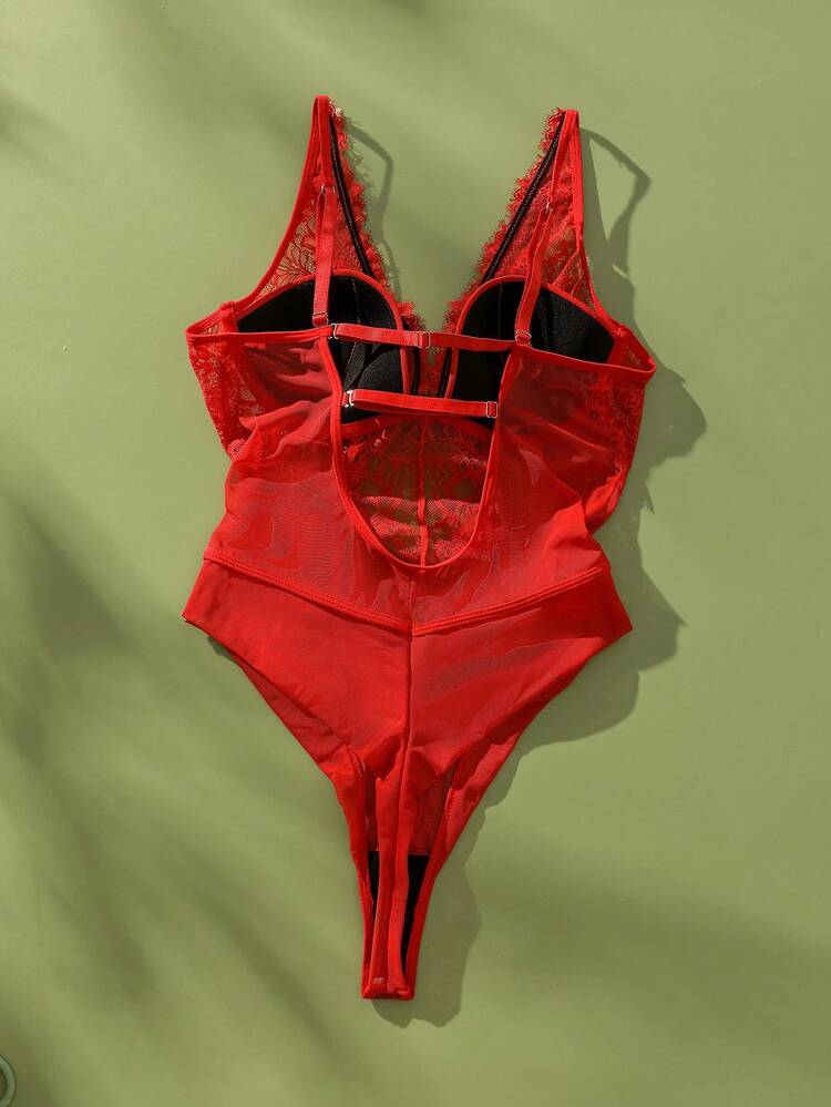 Ladies' Solid Color Lace Cross-Tied Sexy Lingerie