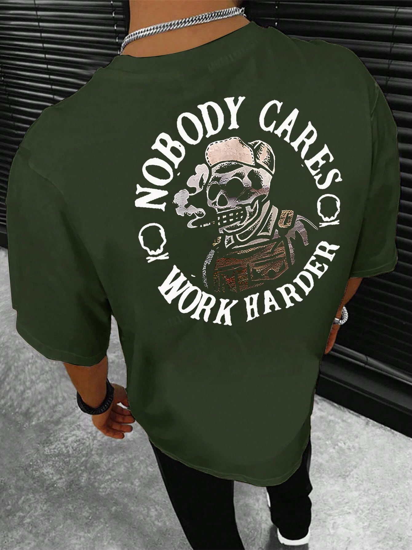 2025 Men Skull Print Short Sleeve T-Shirt, Summer