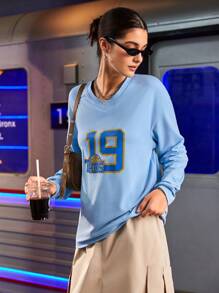 SHEIN Sports Jersey & Street Swear Basketball Sports Lifestyle Casual Long Sleeve T-Shirt