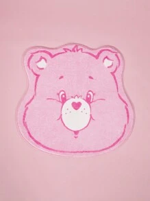 SHEIN X Care Bears Single Heart Bear Design Carpet,Gifts - Pink - View 4