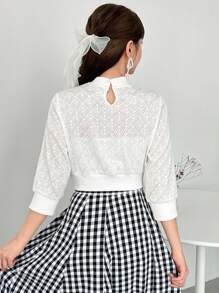 FRIFUL 女性時尚純色中空長袖T恤