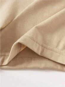 Camiseta de manga corta con eslogan casual para niña joven para el verano