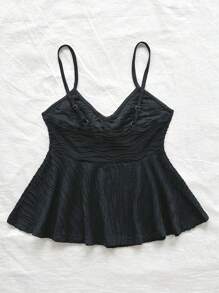 Soleia Phụ nữ Kỳ nghỉ hè Casual Solid Cinched Thắt lưng yếm Top Backless Black Cover Up Beach Essentials Backless Top Beach Women Dress S Cami Top Camo Picnic Quần áo trễ vai Trang phục Dazy Đồ đi biển Mùa hè phù hợp với áo mùa hè Váy ngắn mùa hè Váy babydoll Áo phụ nữ mùa hè Váy mùa hè Trang phục mùa hè 
Thắt lưng dệt kim co giãn Slim Fit Xù Hem Holiday Cami màu đen - màu đen - Xem 2