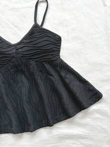 Soleia Phụ nữ Kỳ nghỉ hè Casual Solid Cinched Thắt lưng yếm Top Backless Black Cover Up Beach Essentials Backless Top Beach Women Dress S Cami Top Camo Picnic Quần áo trễ vai Trang phục Dazy Đồ đi biển Mùa hè phù hợp với áo mùa hè Váy ngắn mùa hè Váy babydoll Áo phụ nữ mùa hè Váy mùa hè Trang phục mùa hè 
Thắt lưng dệt kim co giãn Slim Fit Xù Hem Holiday Cami màu đen - màu đen - Xem 4