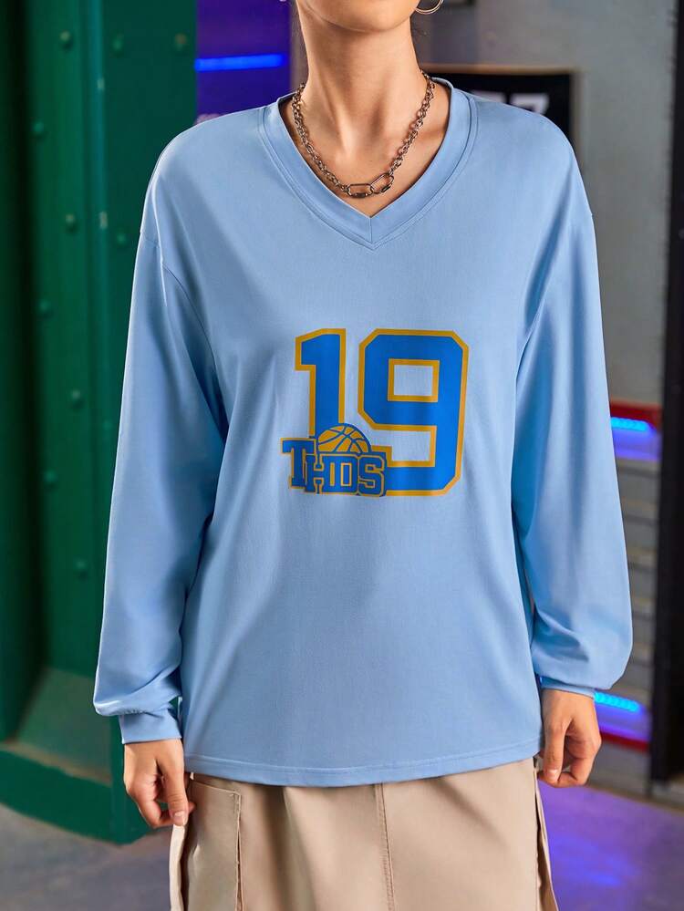 Jersey & Street Swear Basketball Sports Lifestyle Casual Long Sleeve T-Shirt
