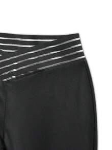 Plus Size Elastic Slim Fit Mid-Rise Underpants - Black - View 6