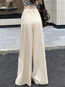 DAZY Women Stylish Solid Color Loose Wide-Leg Casual Pants Trousers