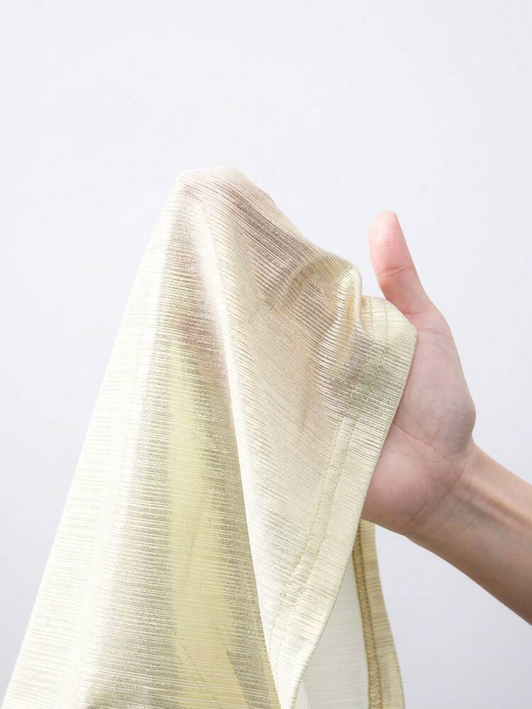 SHEIN Maija 여성용 유행하는 단색 무소매 상의와 스커트 세트