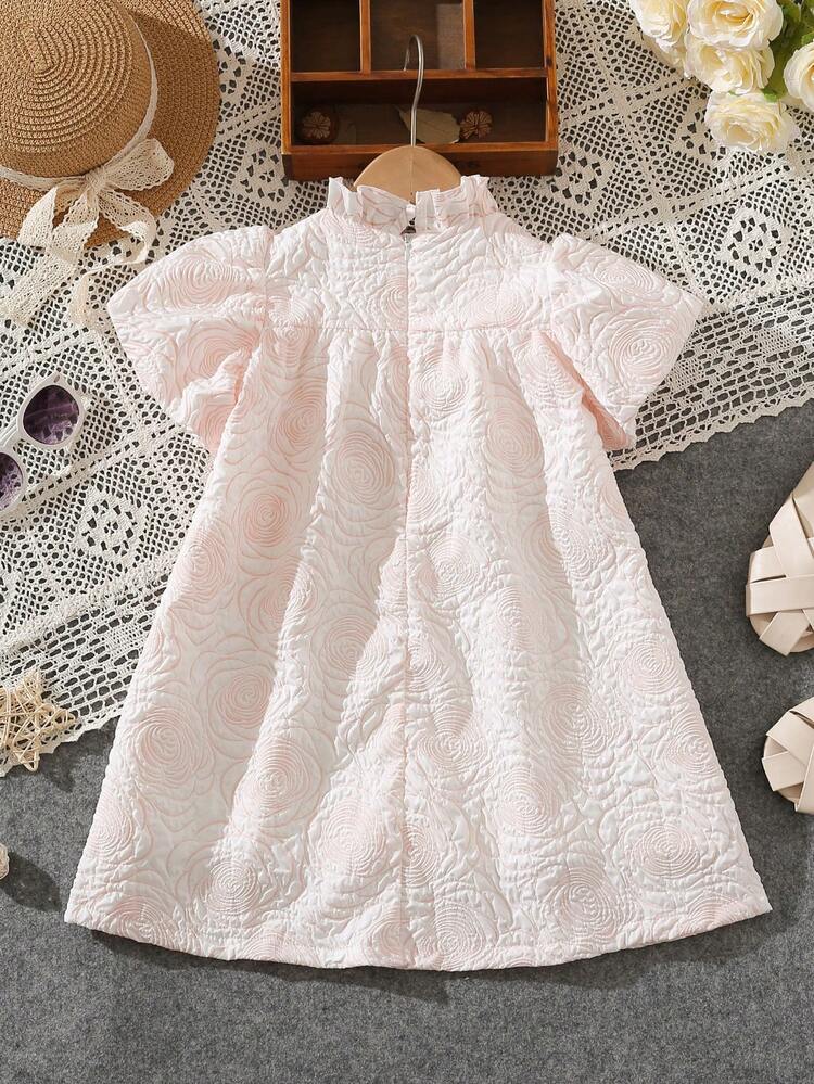 Young Girl Summer New Jacquard Dress Ladylike Style Dress