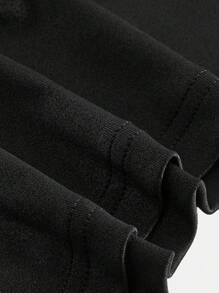 SHEIN BAE Đàn hồi Đan Ren Toàn trận Áo ba lỗ - màu đen - Xem 6