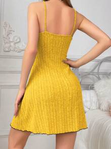 Rochie de pijama de acasă cu fundă decorată cu detaliu pentru femei Rochie de pijama cami