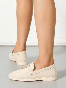 Women's Flat Round Toe Loafers, Casual Slip-On Shoes For Spring/Summer 2025, Burgundy/Wine Red/Bright Red, Suitable For Office Work, Leisure, Soft Sole, Comfortable, UK Style, Plus Size Women's Shoes, Size 41-43