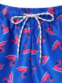 Surfspeed Shorts de playa impresos para hombres con cintura con cordón - Multicolor - Ver 6