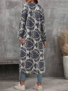 SHEIN LUNE Chaqueta de ajuste regular con elegancia vintage para mujer - Azul - Ver 2