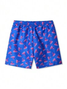 Surfspeed Shorts de playa impresos para hombres con cintura con cordón - Multicolor - Ver 4
