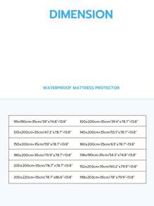 1pc New Upgrade! TPU 100% Waterproof Mattress Protector, Keep Your Mattress Dry & Clean, More Softness & Breathable, Deep Pocket,Grey - Grey - View 3