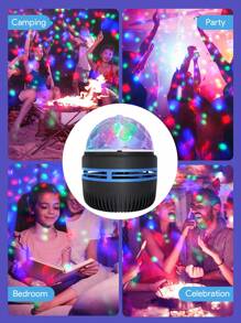 Teckwe Mini Star Projector,Wave Projector USB Powered For Bedroom,Game Room,Home Theater,Ceiling,Room Birthday Gift - Black - View 3