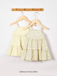 Cozy Pixies 嬰兒女孩2入組肩帶洋裝