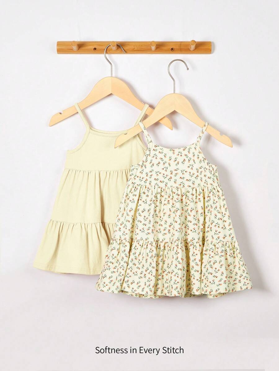 Cozy Pixies 嬰兒女孩2入組肩帶洋裝