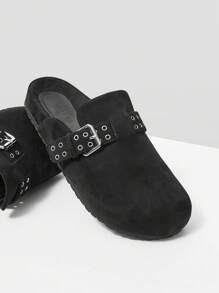 MOTF PREMIUM 休闲女士平底带扣鞋度假鞋夏季促销，适合圣诞节秋季新年假期 - 黑色 - 查看 3