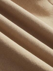 Cozy Pixies 男嬰字母圖案插肩袖衛衣和衛褲 - 卡其色 - 查看 6