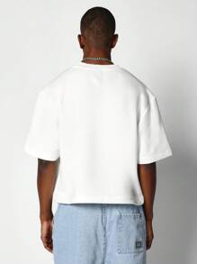 SUMWON 短款优质重磅基本款 T 恤 - 白色 - 查看 2