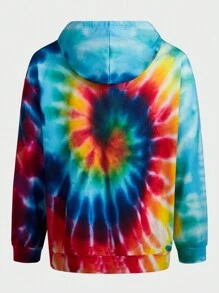 Manfinity Hypemode 男士\\大尺碼漸變束口帽套頭衫 - 彩色 - 查看 2