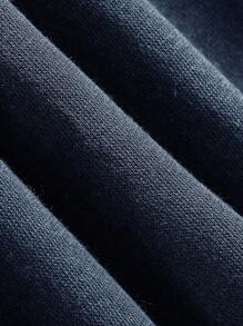 Cozy Pixies Baby Boy Letter Graphic Sweatshirt - Royal Blue - View 6