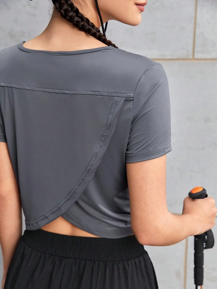 Outdoor Camping Hiking City Commute Fitness Yoga Casual Sports Quick-Drying Open Back T-Shirt