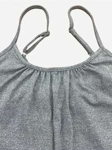 Mono informal de talla grande de unicolor para verano - Gris - Ver 3