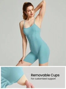 GLOWMODE Peto deportivo FeatherFit™ de 8" pulgadas - Azul Cadete - Ver 4