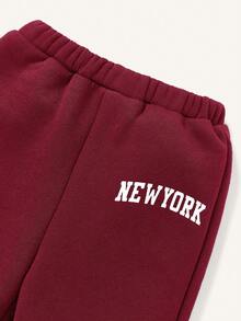 Cozy Pixies 2pcs Casual Baby Boys' Letter Printed Elastic Cuff Long Pants Set - Multicolor - View 7