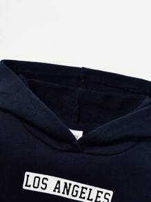 Cozy Pixies Baby Boy Letter Graphic Sweatshirt - Royal Blue - View 4