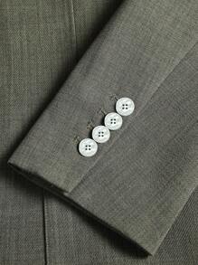 AKNOTIC Business Casual Easy Care Men Woven Business Blazer, For Fall Winter - Army Green - View 7