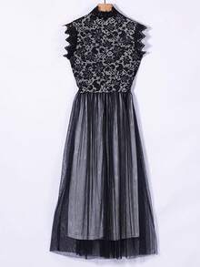 Đầm Dây kéo màu trơn Buổi tiệc - màu đen - Xem 6